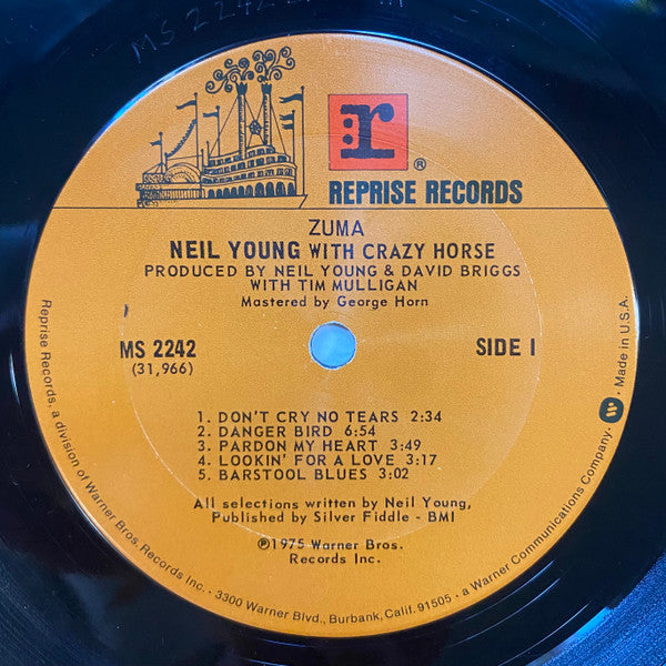 Neil Young With Crazy Horse : Zuma (LP, Album, San)
