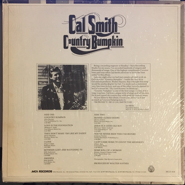 Cal Smith : Country Bumpkin (LP, Album, Pin)