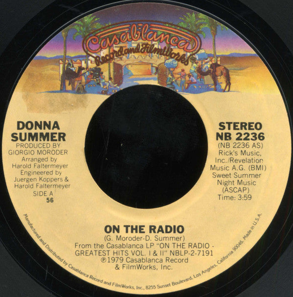 Donna Summer : On The Radio (7", Single, Styrene, 56 )