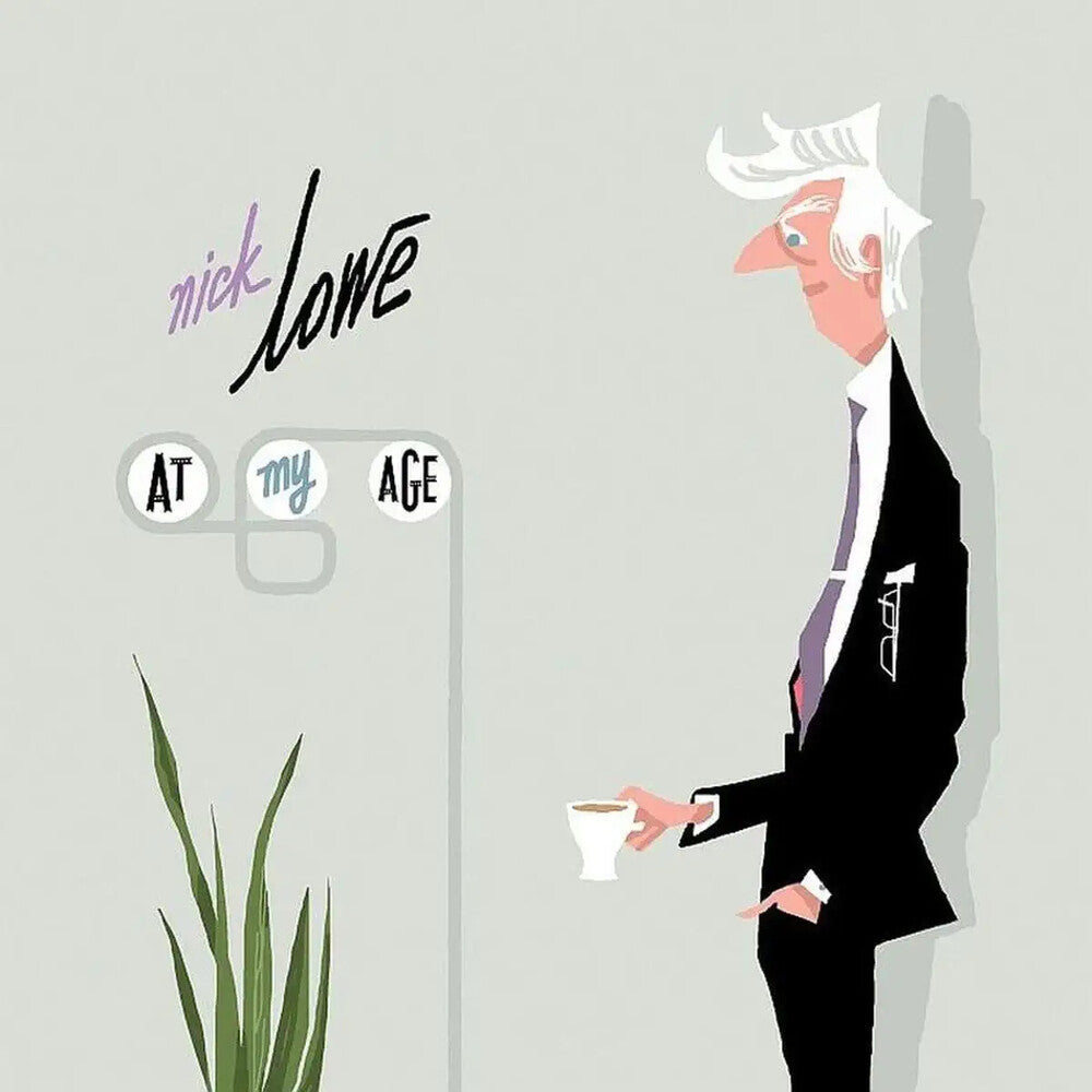 the album cover for Nick Lowe - At My Age
