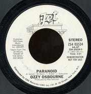 Ozzy Osbourne : Paranoid (7", Single, Promo, Styrene)