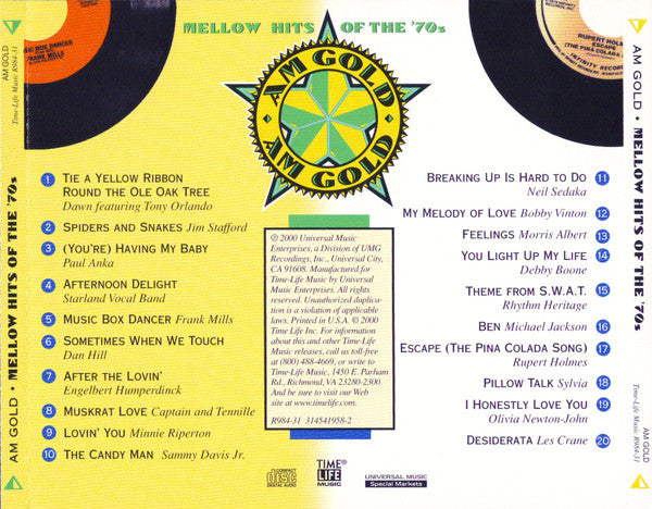 Various : AM Gold - Mellow Hits Of The '70s (CD, Comp)