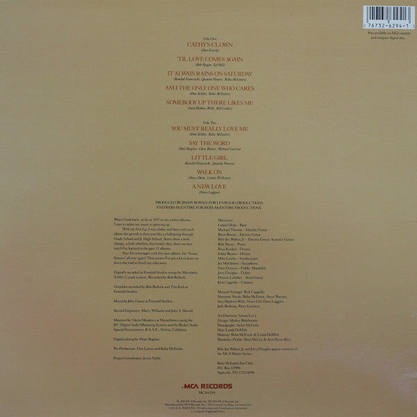 Reba McEntire : Sweet Sixteen (LP, Album, Pin)