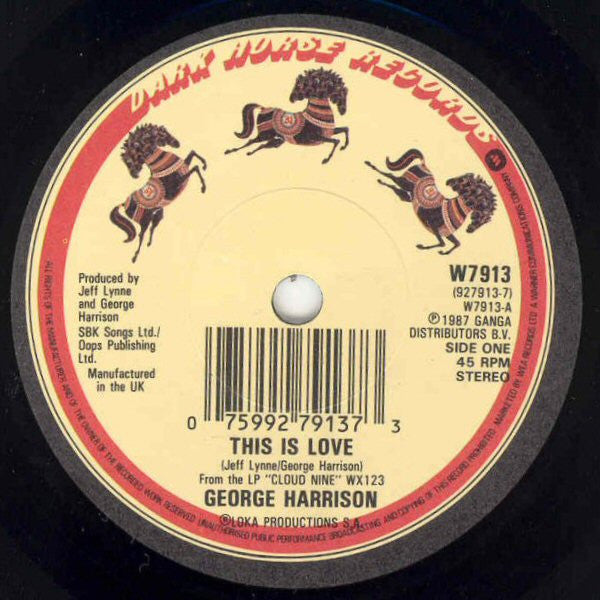 George Harrison : This Is Love (7", Single)