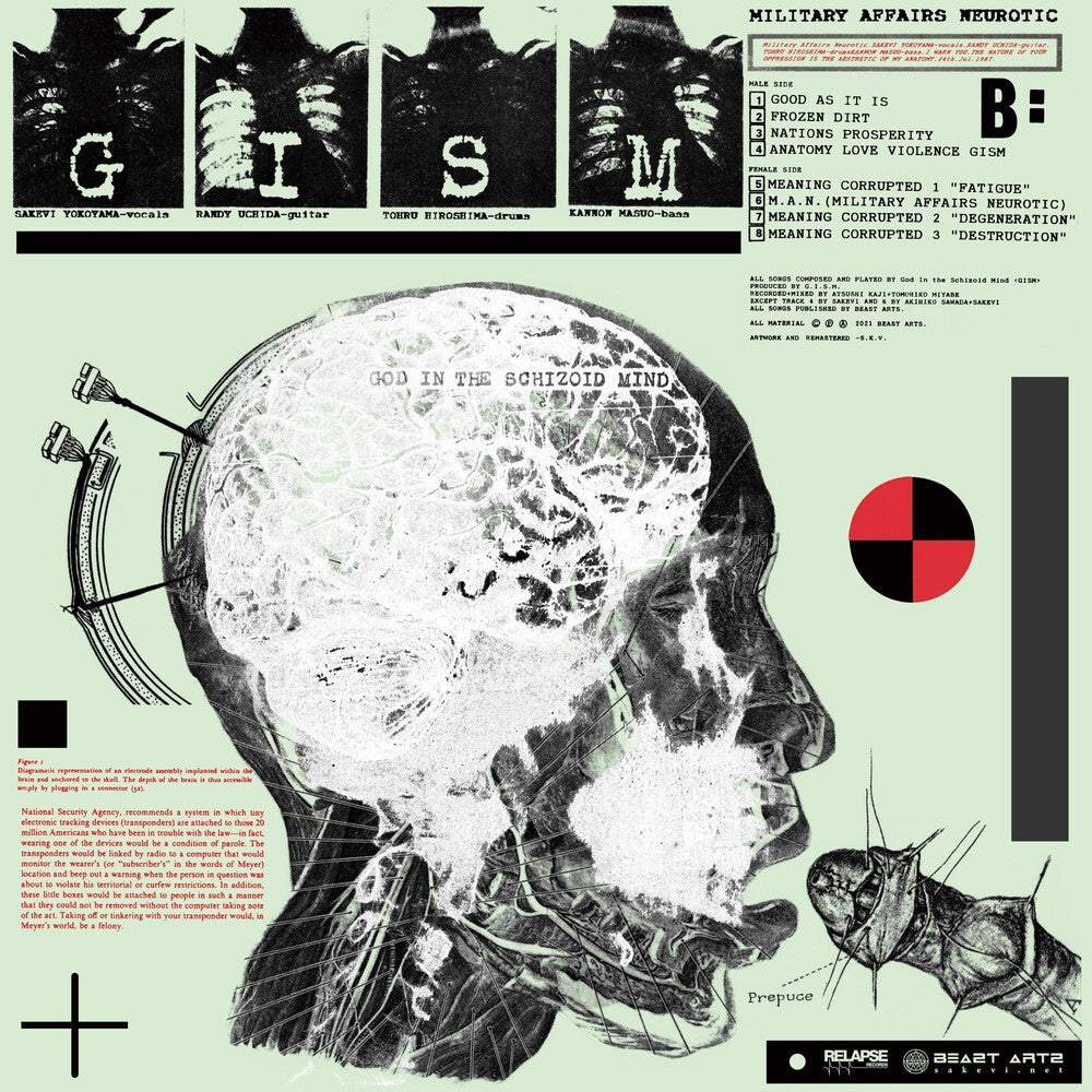 the album cover for G.I.S.M. - MILITARY AFFAIRS NEUROTIC