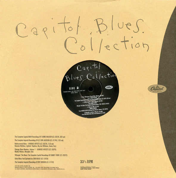 Various : Capitol Blues Collection (10", Comp, Promo)