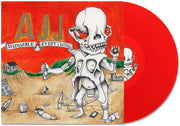 the album cover for AJJ - Disposable Everything [Indie Exclusive Limited Edition Strawbably Red LP]