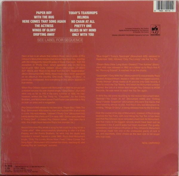 Roy Orbison : Rare Orbison (LP, Comp)