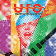 the album cover for UFO - Werewolves Of London - Blue Translucent (Blue)
