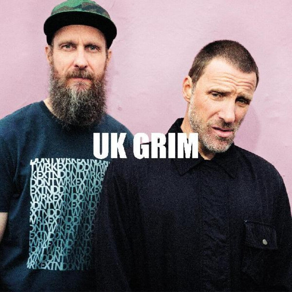 the album cover for Sleaford Mods - UK GRIM [Indie Exclusive Limited Edition Silver LP]