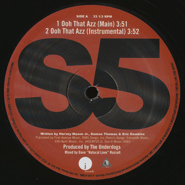S5 : Ooh That Azz / Ooh That Booty (12")
