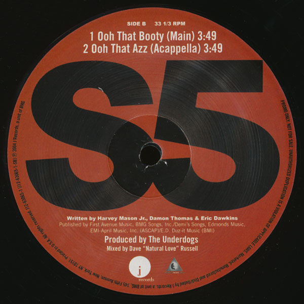 S5 : Ooh That Azz / Ooh That Booty (12")