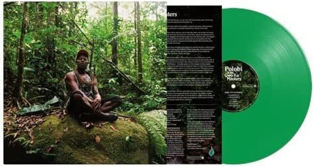 the album cover for Polobi & the Gwo Ka Masters - Abri Cyclonique - Translucent Green Vinyl