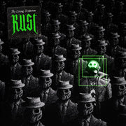the album cover for The Living Tombstone - Rust [Green with Black Splatter LP]