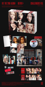 the album cover for IVE - [CHALLENGERS ver.] IVE THE 2ND ALBUM REVIVE+