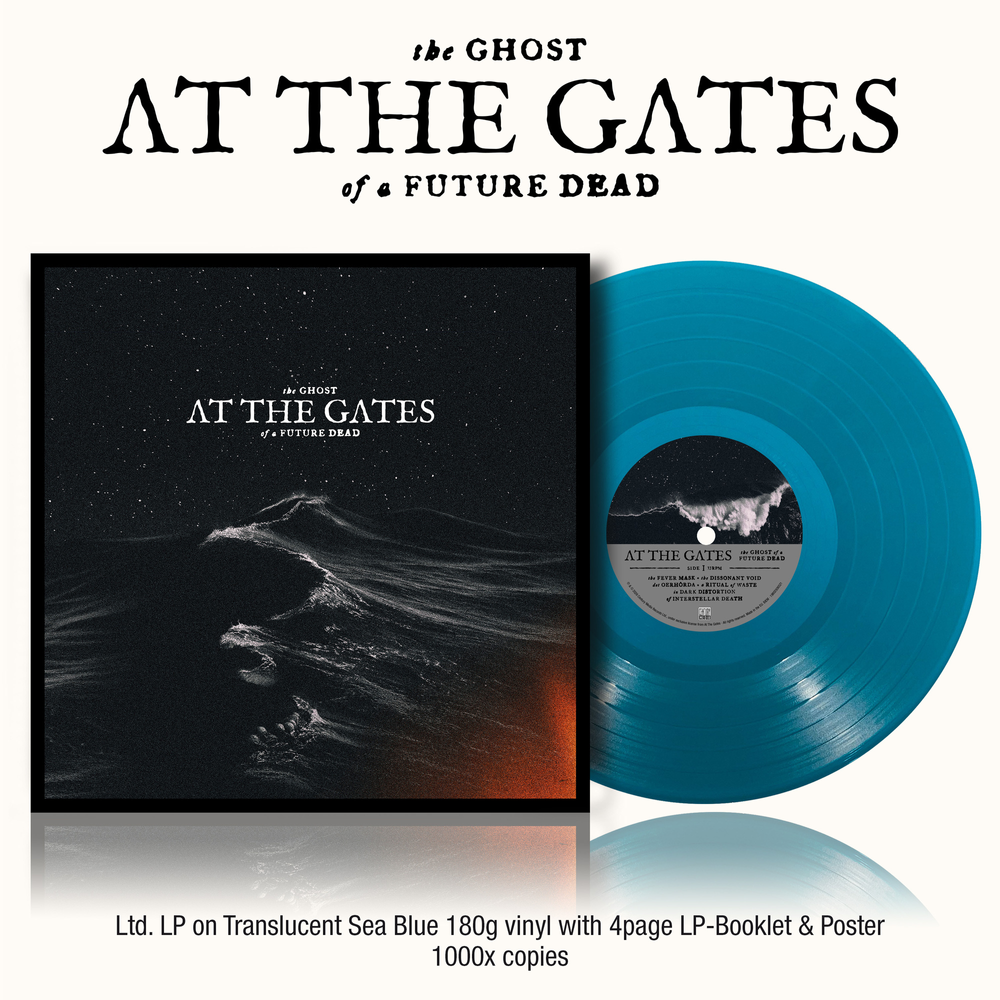 the album cover for At The Gates - The Ghost of a Future Dead [Transparent Sea Blue]