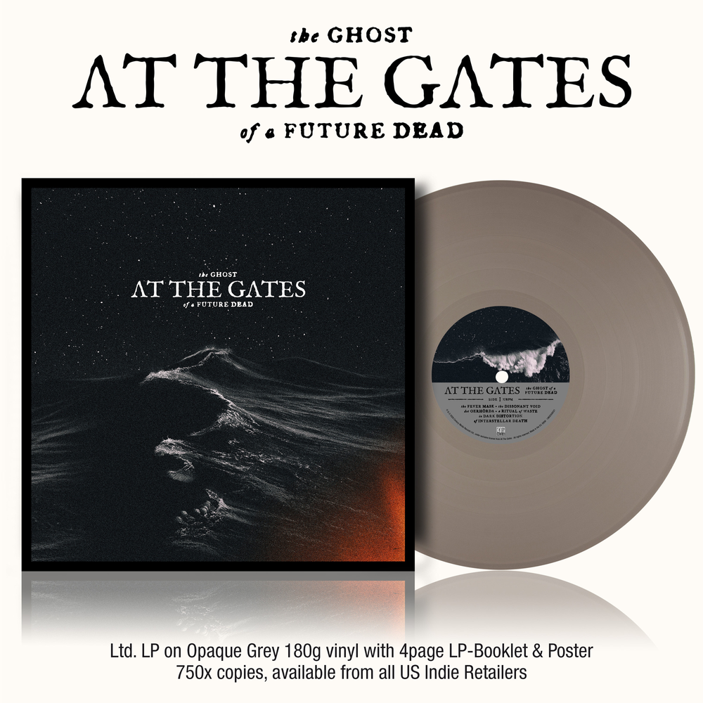 the album cover for At The Gates - The Ghost of a Future Dead [Indie Exclusive Opaque Grey]