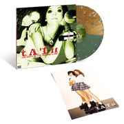 the album cover for T.A.T.U. - 200 Km/H In The Wrong Lane [Green/Gold Nugget Split Splatter]