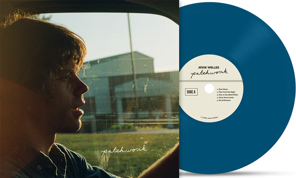 the album cover for Jesse Welles - Patchwork (Blue) [Colored Vinyl] (Gate) [Indie Exclusive]