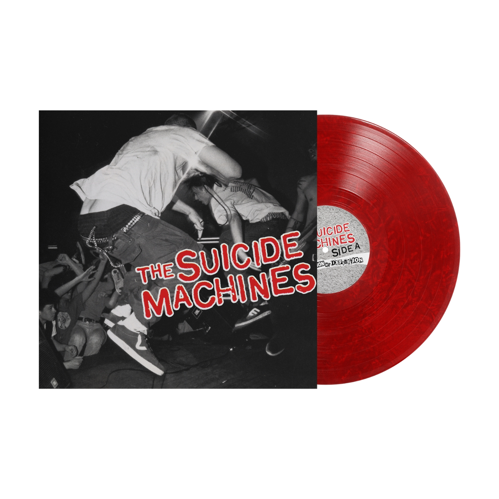 the album cover for The Suicide Machines - Destruction by Definition [RSD Essential - Cherry Bomb Metallic Red]