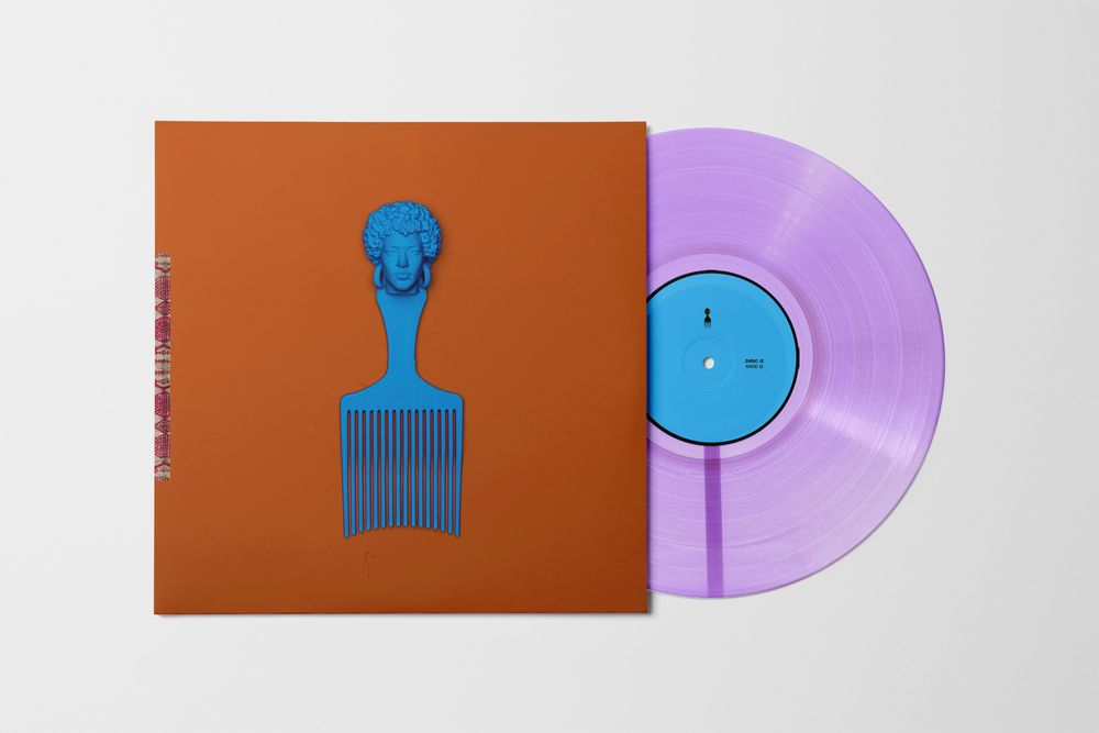 the album cover for Rapsody - God Gotta Afro & Gold Hoops [Indie Exclusive Periwinkle]