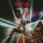 the album cover for Midnight - Satanic Attack Live!