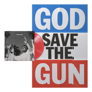 the album cover for Militarie Gun - God Save The Gun [Indie Exclusive Transclucent Red]