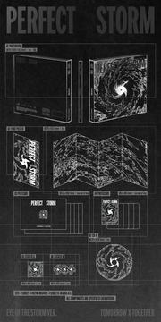 the album cover for TOMORROW X TOGETHER - Perfect Storm [Eye Of The Storm Ver.]