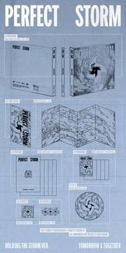 the album cover for TOMORROW X TOGETHER - Perfect Storm [Holding The Storm Ver.]