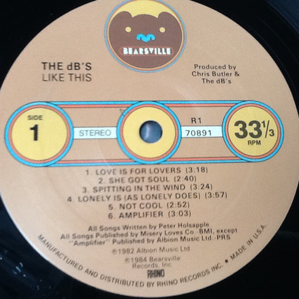 The dB's : Like This (LP, Album, RE, RM)
