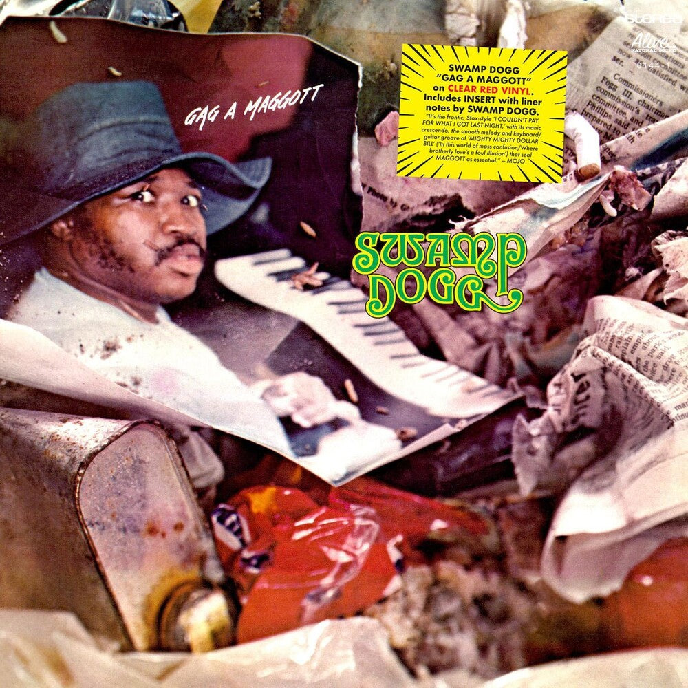 the album cover for Swamp Dogg - Gag A Maggott [Clear Vinyl] (Red)