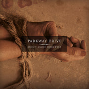 the album cover for Parkway Drive - Don't Close Your Eyes: 20th Anniversary Edition [Specialty Clear w/Black Smoke LP]