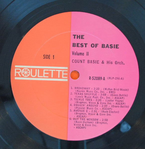 Count Basie Orchestra : The Best Of Basie Vol. 2 (LP, Comp, Mono)