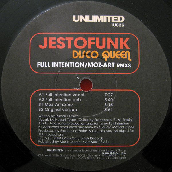 Jestofunk : Disco Queen (12")