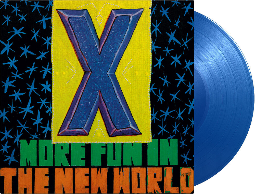 the album cover for X. - More Fun In The New World (Blue) [Colored Vinyl] [Limited Edition]