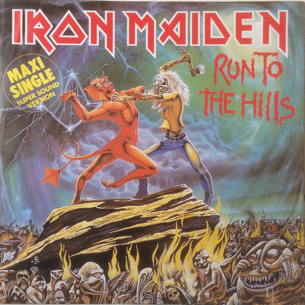 Iron Maiden : Run To The Hills (12", Maxi, Sup)
