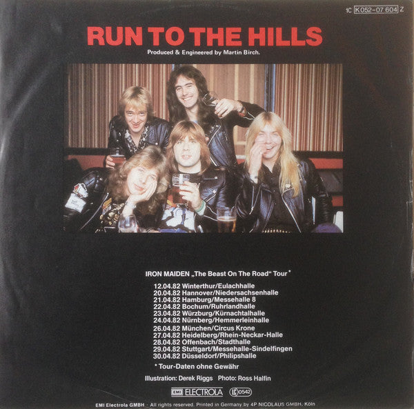 Iron Maiden : Run To The Hills (12", Maxi, Sup)
