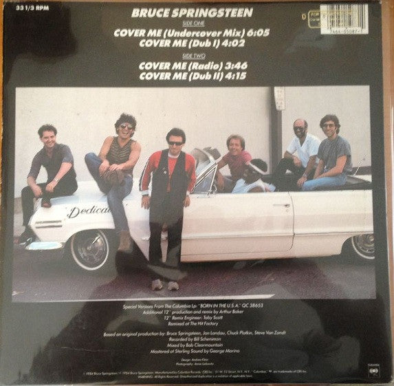 Bruce Springsteen : Cover Me (12", Promo)