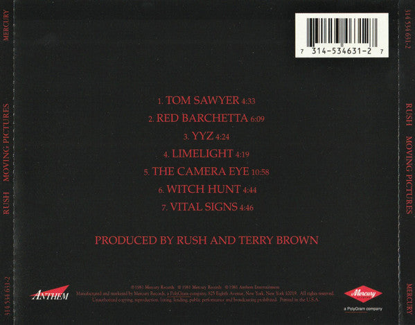 Rush : Moving Pictures (CD, Album, RE, RM, RP)