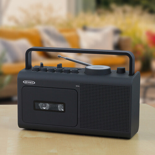 Jensen MCR-250 Personal Portable Cassette Player/Recorder AM/FM Radio (Black)