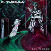 the album cover for Duff Mckagan - Lighthouse [Deluxe Opaque Silver & Black Marble LP]