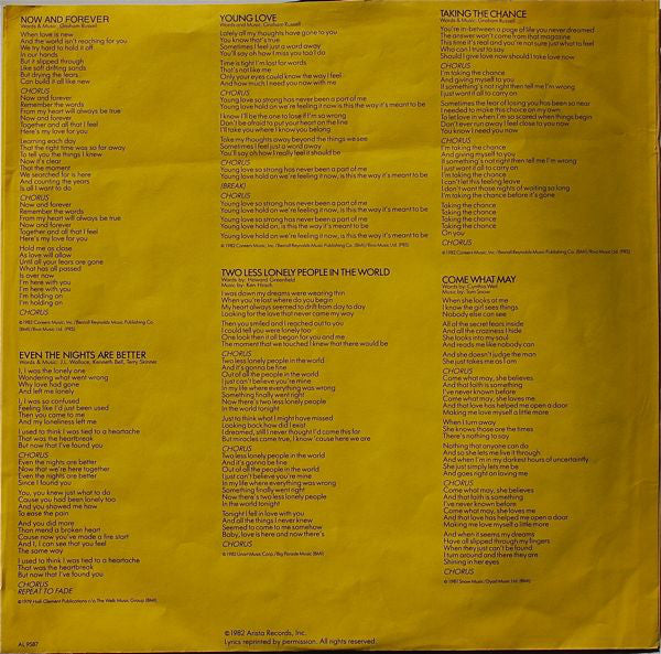 Air Supply : Now And Forever (LP, Album, Mon)