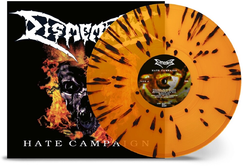 the album cover for Dismember - Hate Campaign - Transparent Orange W/ Black (Blk)