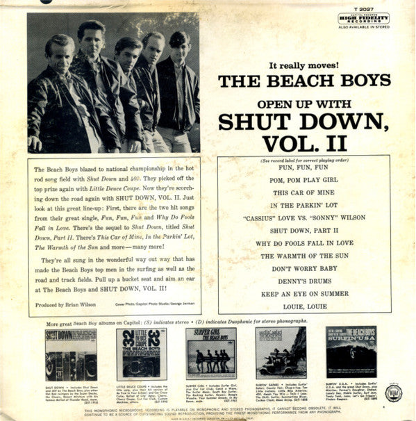 The Beach Boys : Shut Down Volume 2 (LP, Album, Mono, Los)