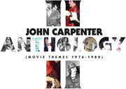 the album cover for John Carpenter, Cody Carpenter & Daniel Davies - Anthology II (Movie Themes 1976-1988) [Blue LP]