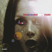 the album cover for The Jesus And Mary Chain - Munki: 25th Anniversary [Indie Exclusive Limited Edition Red/Blue 2LP]