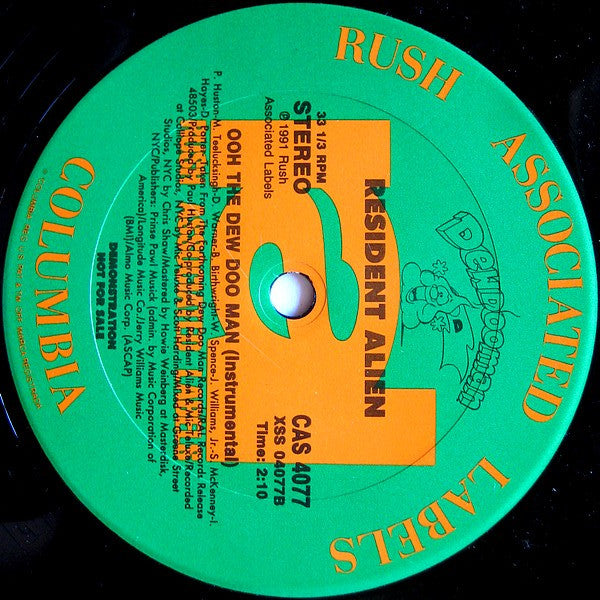 Resident Alien (2) : Ooh The Dew Doo Man (12", Single, Promo)