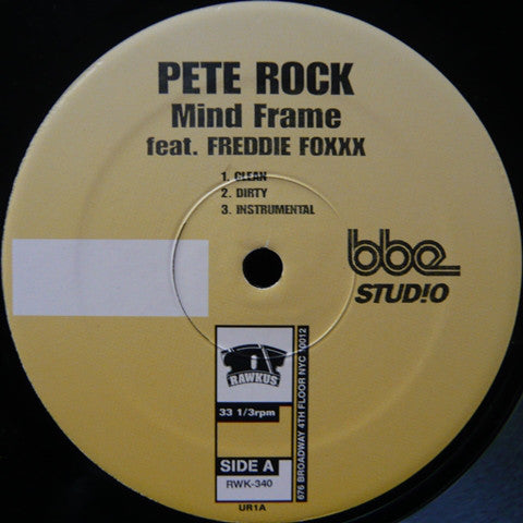 Pete Rock : Mind Frame / Back On The Block (12", Single)