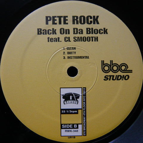 Pete Rock : Mind Frame / Back On The Block (12", Single)