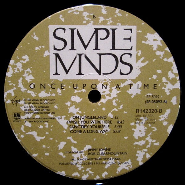 Simple Minds : Once Upon A Time (LP, Album, Club, RCA)